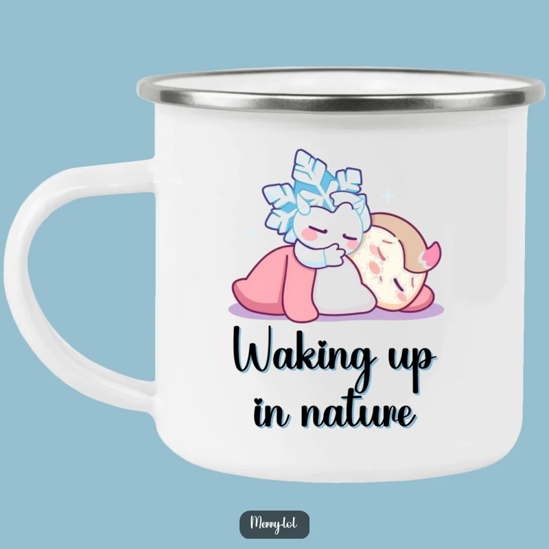 Funny Snowflake Tickle Camping Mug: Your Playful Companion for Outdoor Adventures