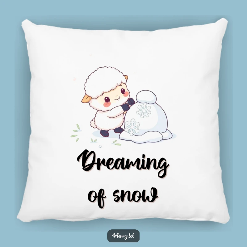 Funny Sheep Snowman Pillow: Cozy Giant Snowflake Cushion Gift