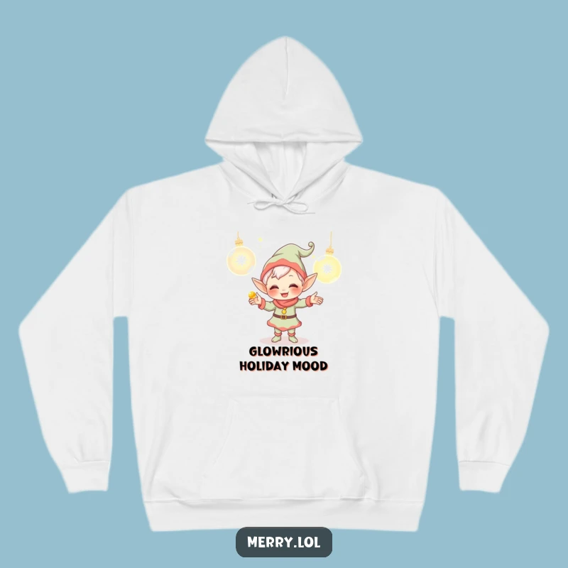 Funny Elf Hoodie - Cozy Giggling Juggler for Holiday Comfort