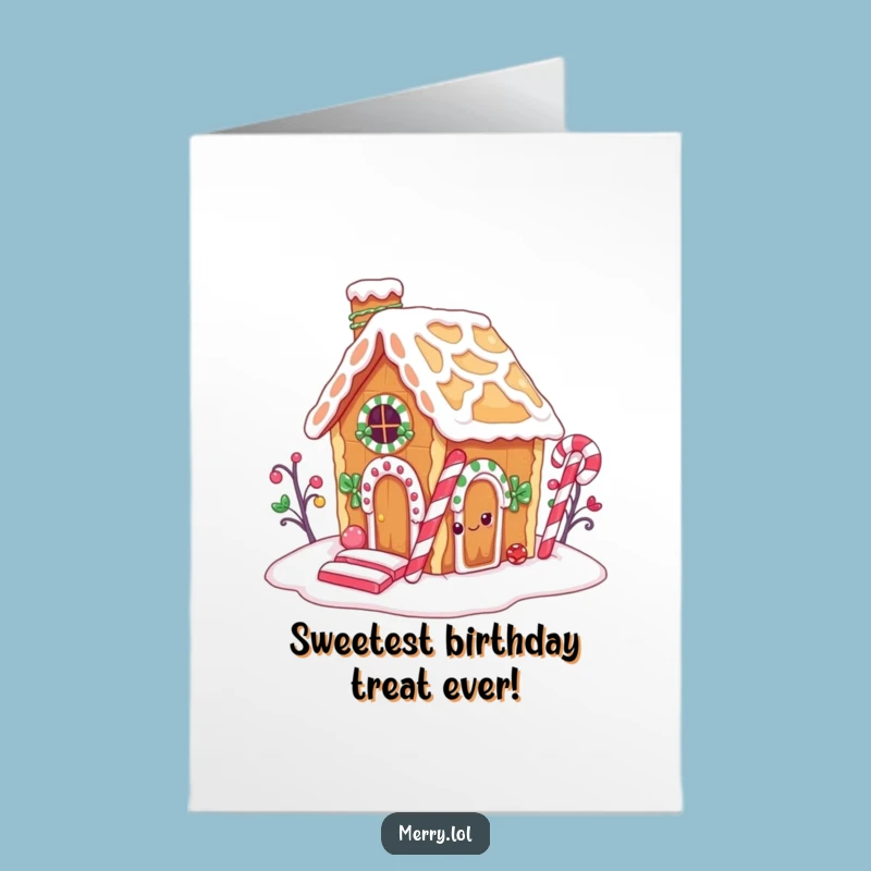 Funny Free Printable Gingerbread Birthday Card: Sneaky Baker Downloadable Gift for Sweet Celebrations