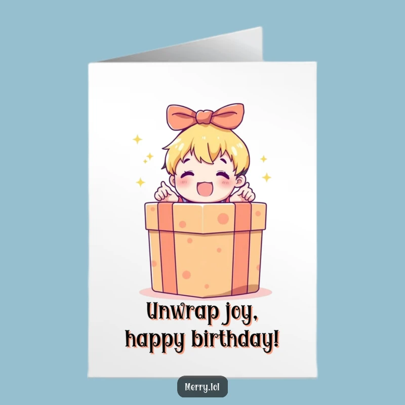 Funny Free Printable Gift Box Birthday Card: Childs Joy Downloadable Surprise