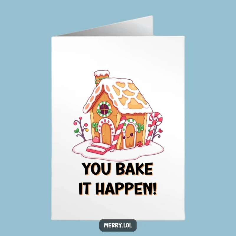 Free Printable Gingerbread Congrats Card: Sneaky Baker Downloadable for Sweet Success