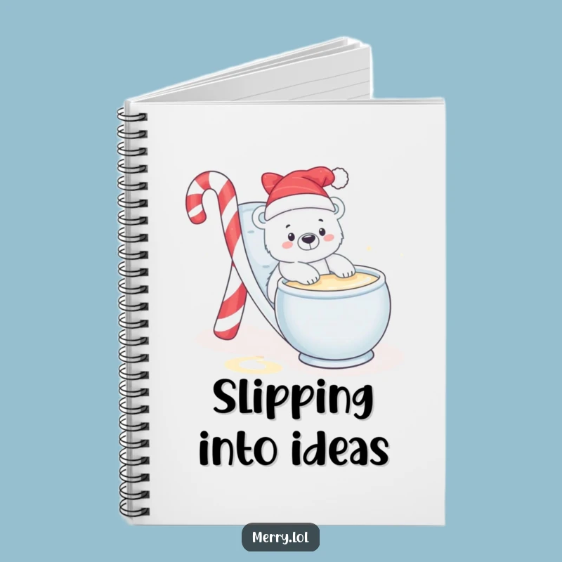 Funny Polar Bear Eggnog Notebook: Jot Down Winter Ideas and Sweet Memories