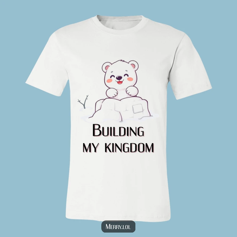 Funny Polar Bear Snow Fort T-Shirt: Wear Your Winter Enthusiasm!